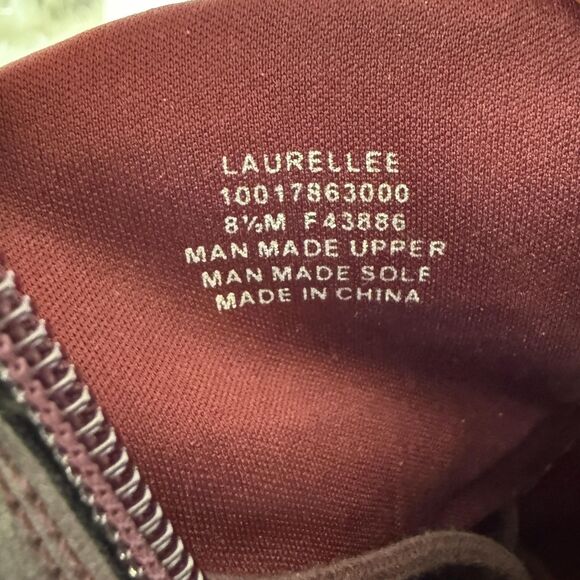 Style & Co Boots Womens Size 8.5 Wine Laurellee Lace Up Zip Ankle Block Heel - Picture 7 of 11